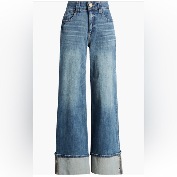 NWT Wit & Wisdom Ab Solution Skyrise Wide Leg Jeans in Mid Blue Artisanal 16 - Picture 5 of 7